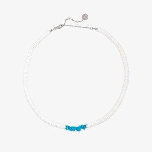 Puka Shell & Turquoise Chip Choker