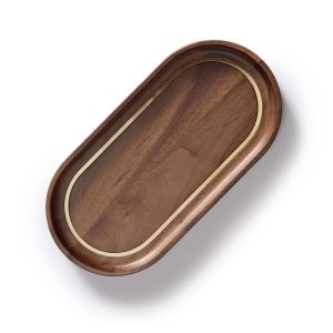 The Valet Tray in Walnut and Brass