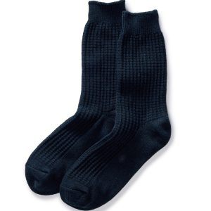 The Waffle Sock in Dark Navy
