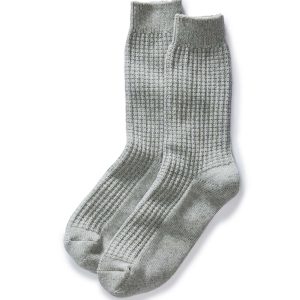 The Waffle Sock in Heather Grey
