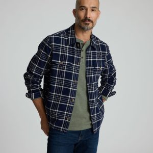 Plaid Herringbone Overshirt