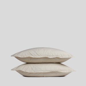 Brushed Cotton Sham Set (Bone)