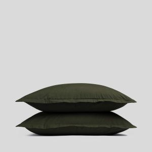 Brushed Cotton Sham Set (Evergreen)