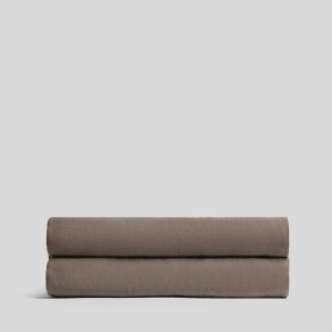 Linen Tencel Fitted Sheet (Warm Grey)