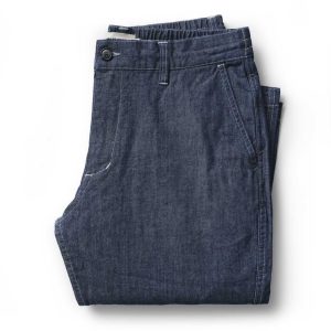 The Easy Pant in Washed Indigo Chambray