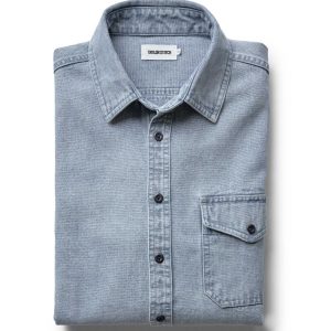 The Cadet Shirt in Washed Indigo Oxford