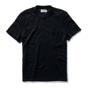 The Slub Tee in Black Indigo
