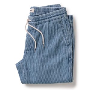 The Apres Pant in Washed Indigo Sashiko