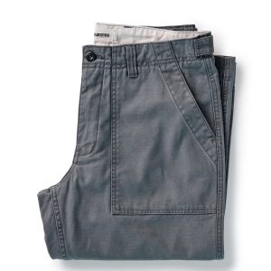 The Surplus Pant in Faded Black Reverse Sateen