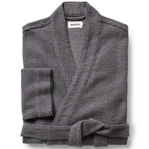 The Apres Robe in Charcoal Sashiko