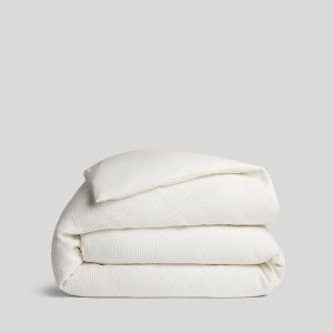 Lattice Cotton Duvet Cover (Cream)