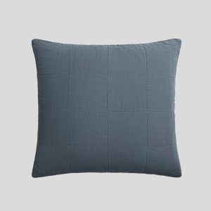 Linen Box Quilted Euro Sham (Dusk)