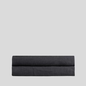 Linen Fitted Sheet (Coal)