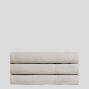 Linen Top Sheet - Bone