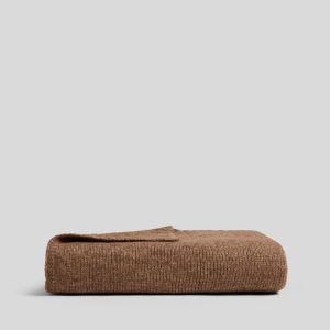 Natural Alpaca Throw (Tobacco)