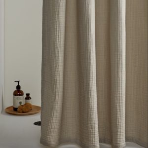 Organic Cloud Cotton Shower Curtain (Bone)