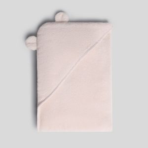 Organic Hooded Baby Towel with Ears (Blush)