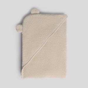 Organic Hooded Toddler Towel with Ears (Natural)
