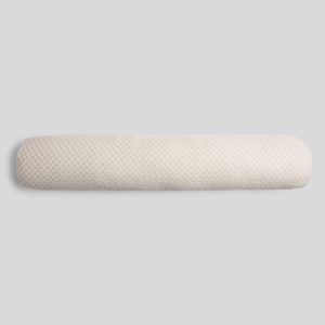 Organic Keys Jacquard Bolster Pillow Cover (Bone and Cream)