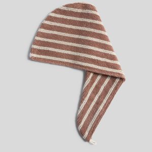 Organic Resort Stripe Hair Wrap (Adobe with Butter)