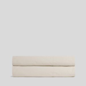Percale Fitted Sheet (Bone)