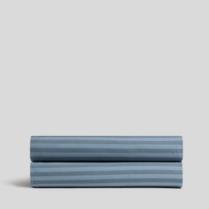 Percale Fitted Sheet (Dusk Stripe)