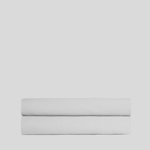 Percale Fitted Sheet (Light Grey)