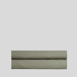Percale Fitted Sheet (Moss)