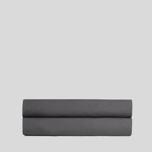Percale Fitted Sheet (Slate)