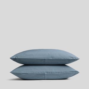Percale Pillowcase Set (Dusk Stripe)