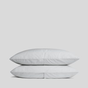 Percale Pillowcase Set (Light Grey)