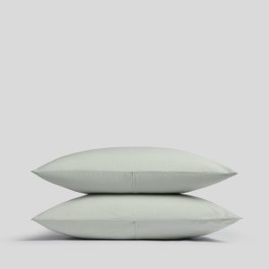 Percale Pillowcase Set (Sage)