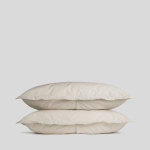 Percale Sham Set (Bone)
