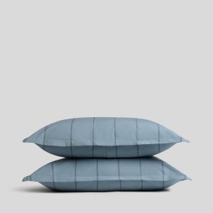 Percale Sham Set (Dusk Stripe)