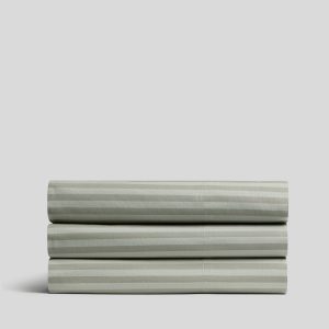 Percale Top Sheet (Moss Stripe)