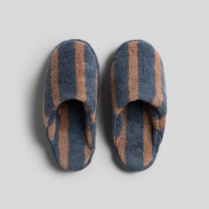 Terry Stripe Slippers (Dusk and Adobe)
