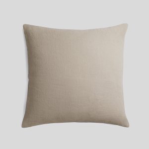 Vintage Linen Euro Pillow Cover (Natural)