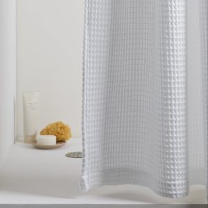 Waffle Shower Curtain (White)